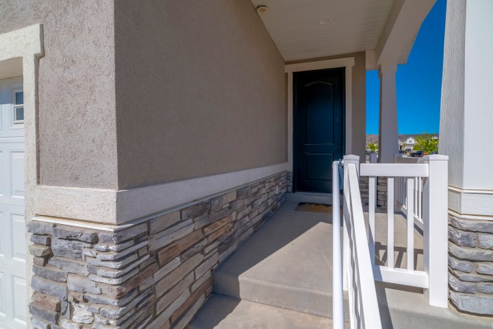 Stucco siding on residential home